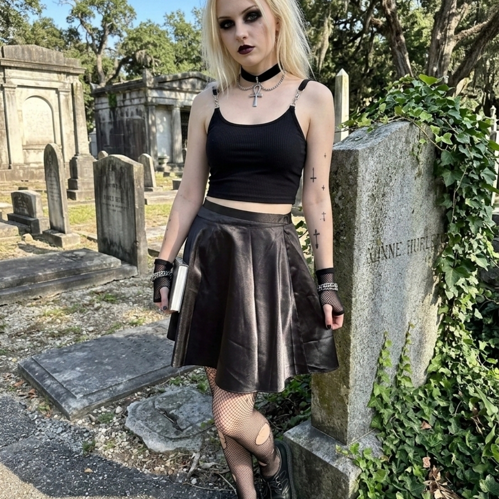 Black Leather Skirt